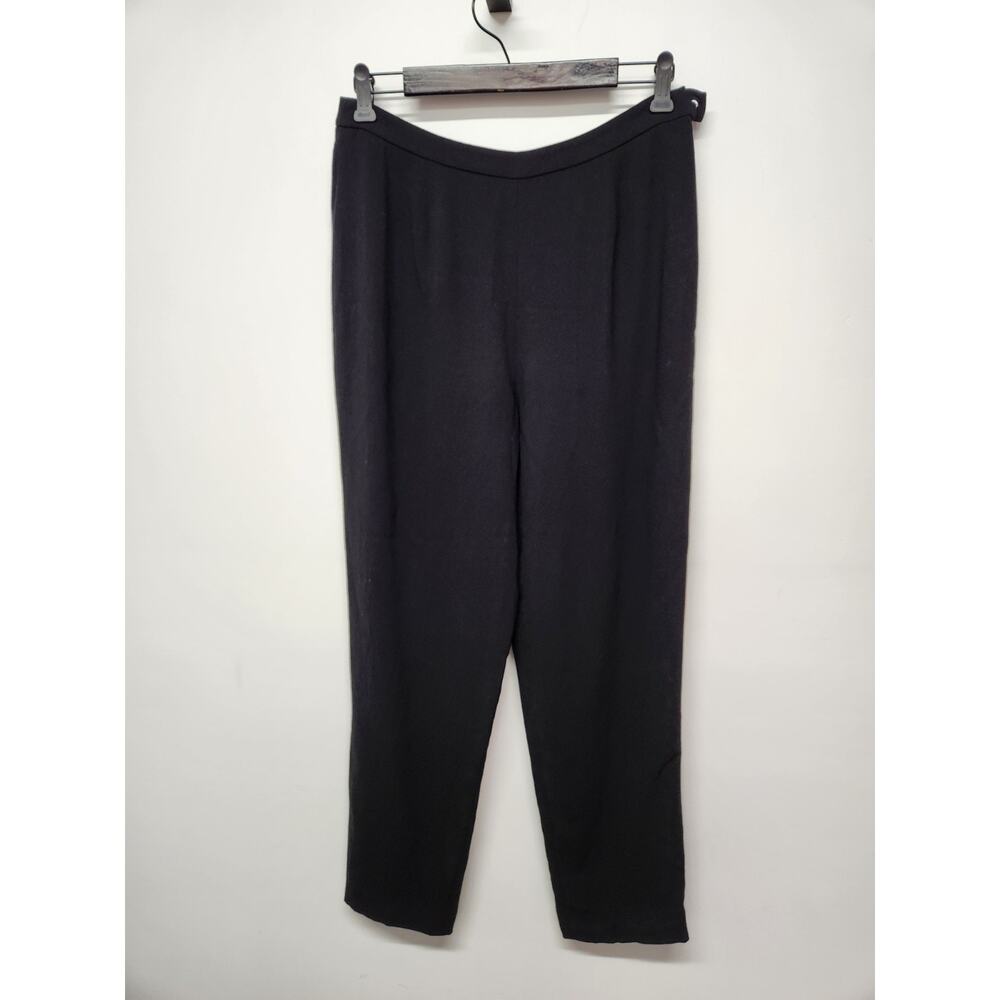 Vintage Doncaster Women's Classic 100% Wool Dress Pants, Size 12, In Black